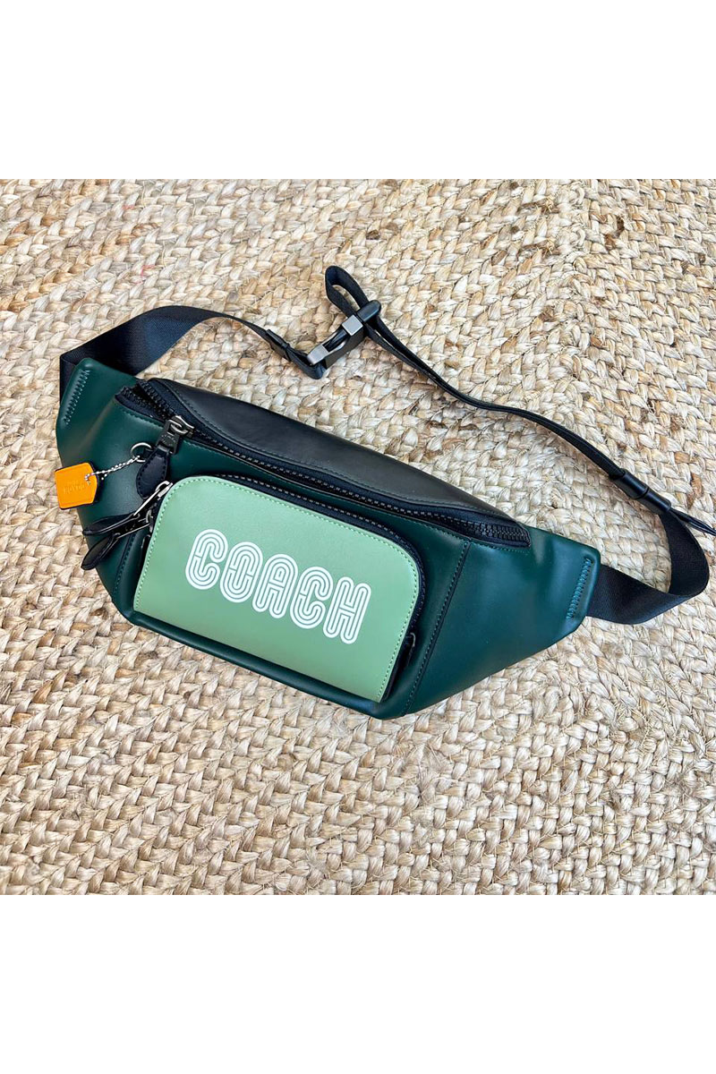 Coach Кожаная сумка на пояс Coach Track - Green
