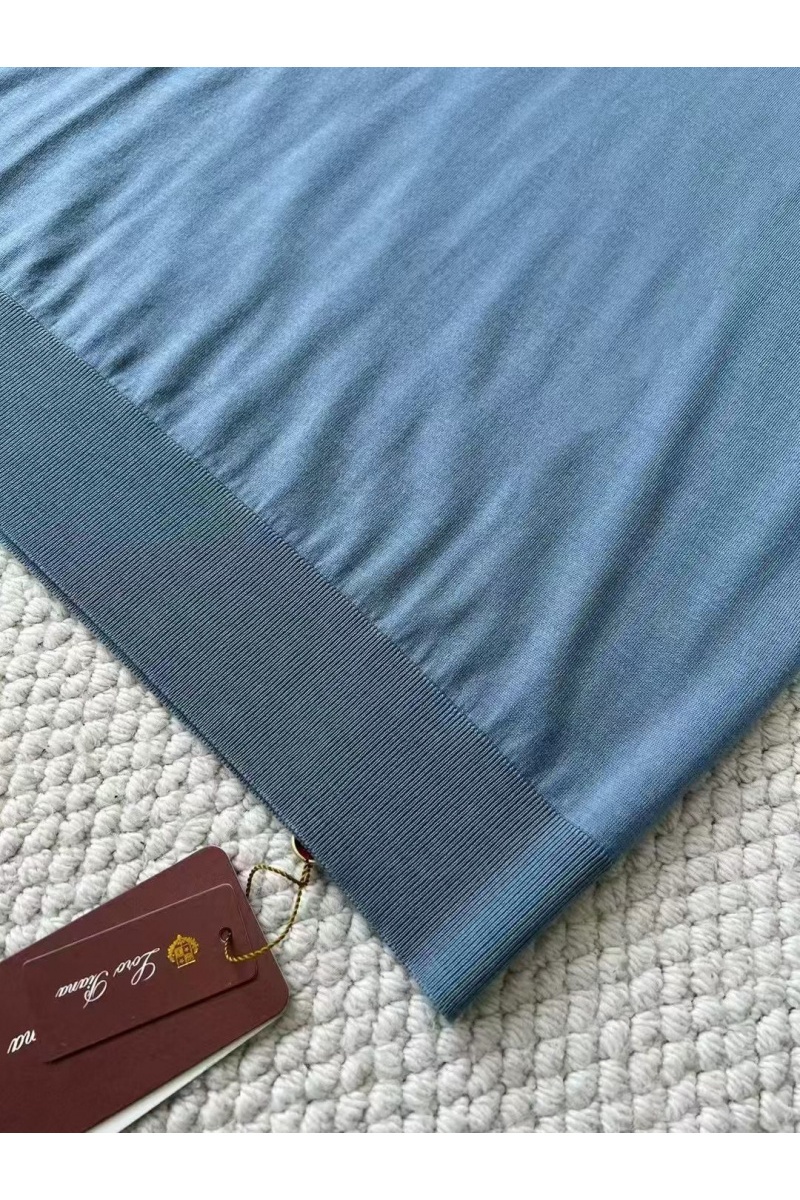 Loro Piana Мужское синее поло premium
