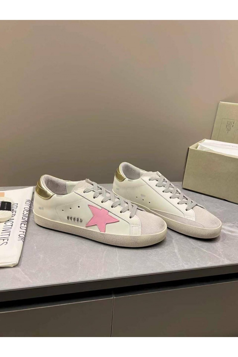Designer Clothing Женские кожаные кроссовки Golden Goose Super Star premium