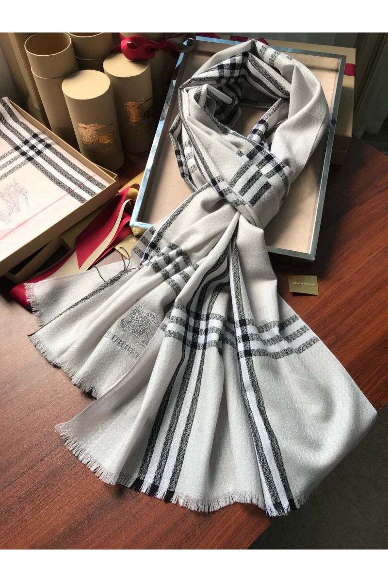 Burberry Шарф Check premium 182x71 см - Grey