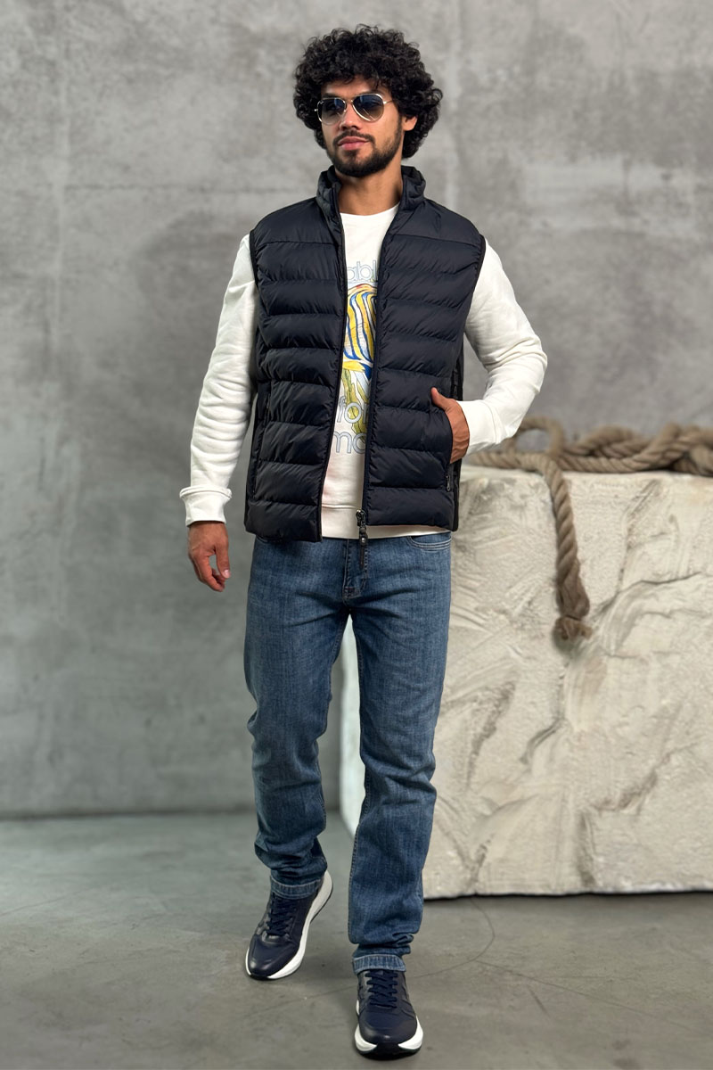 Designer Clothing Мужской тёмно-синий жилет Parajumpers