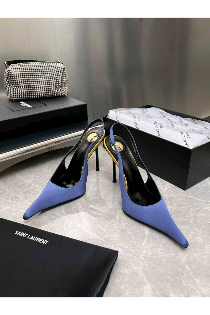 Yves Saint Laurent Женские кожаные туфли на каблуке premium