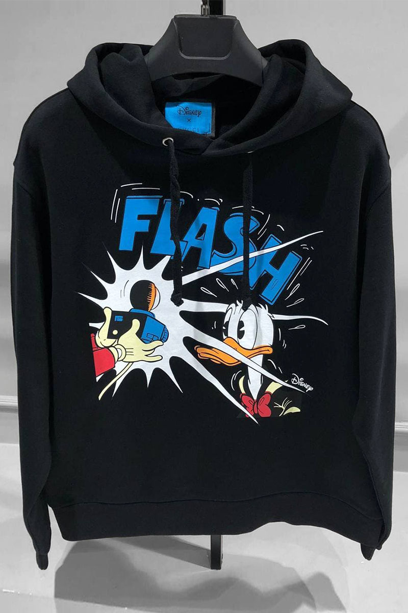 Gucci Оверсайз худи Disney Donald Duck Flash - Black