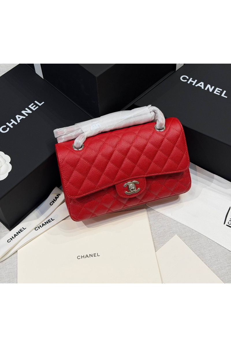 Chаnеl Кожаная сумка Classic Flap premium 23x14x6 см (7 расцветок)