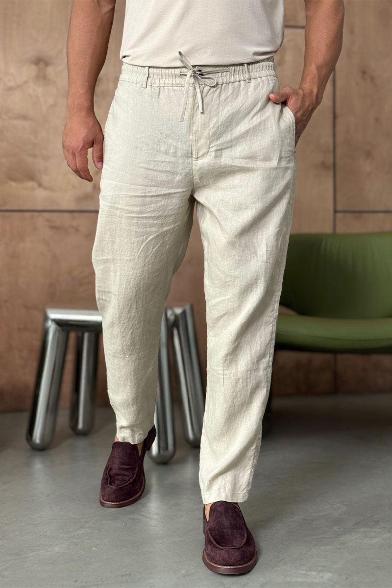 Loro Piana Мужские бежевые брюки 