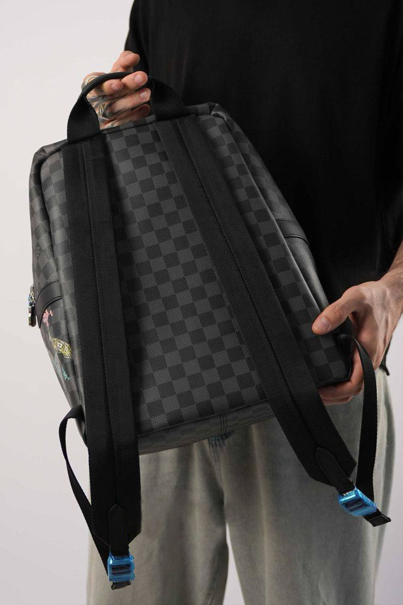 Lоuis Vuittоn Кожаный рюкзак Discovery Damier Graphite 37x40x20 см