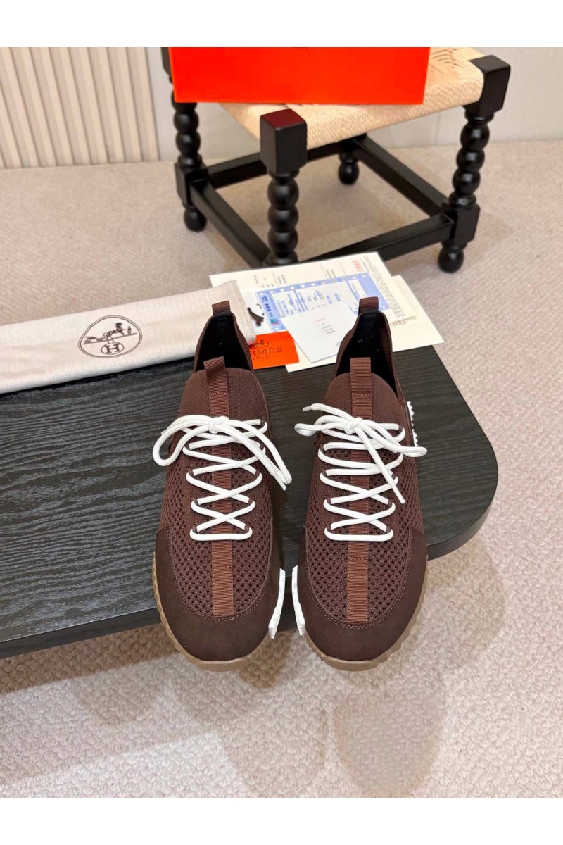 Hermes Текстильные кроссовки lift slip-on