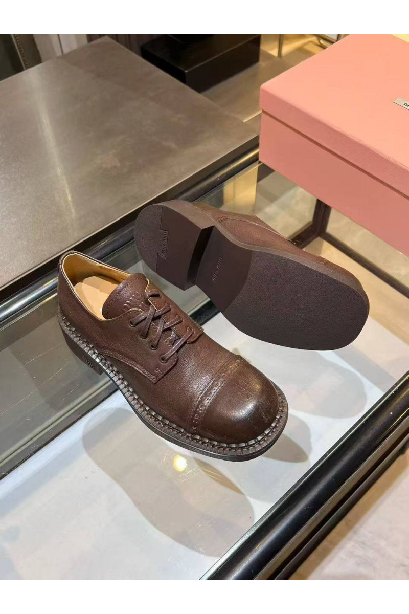 MIU MIU Женские кожаные ботинки дерби 