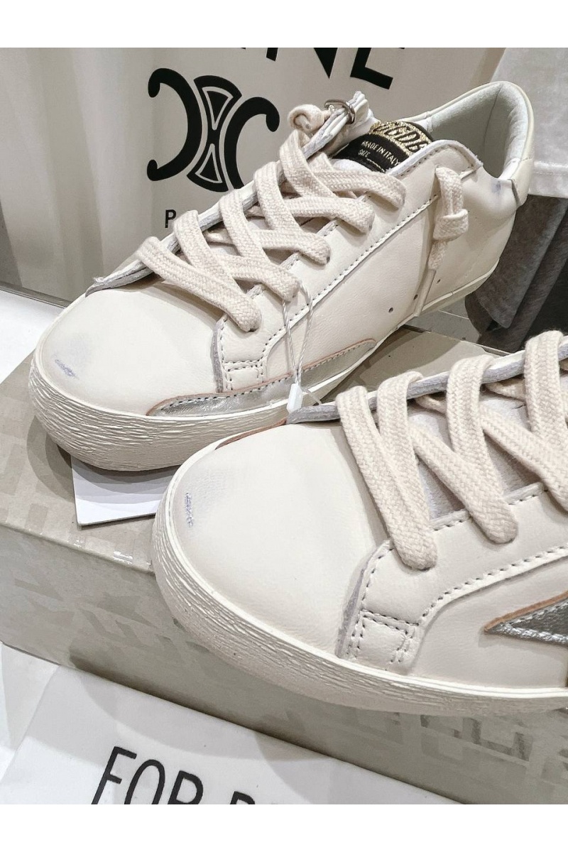 Designer Clothing Женские кожаные кроссовки Golden Goose Super Star premium