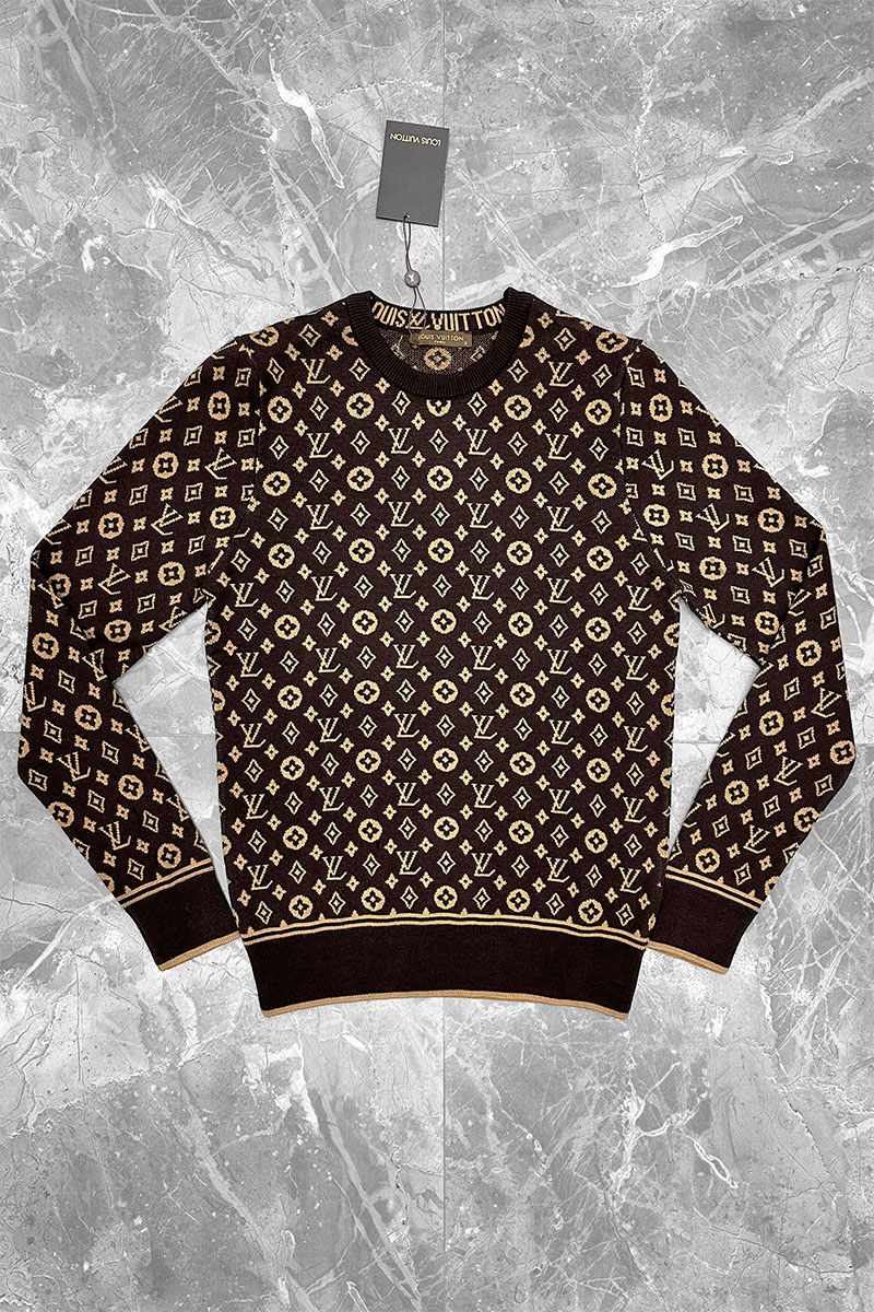 Lоuis Vuittоn Классический джемпер Monogram all over - Brown / Beige