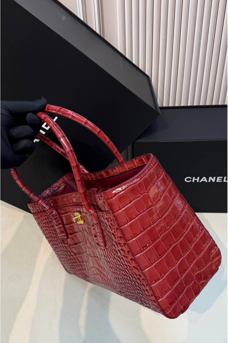 Chаnеl Кожаная сумка Shopping Tote premium 35x19x12 см