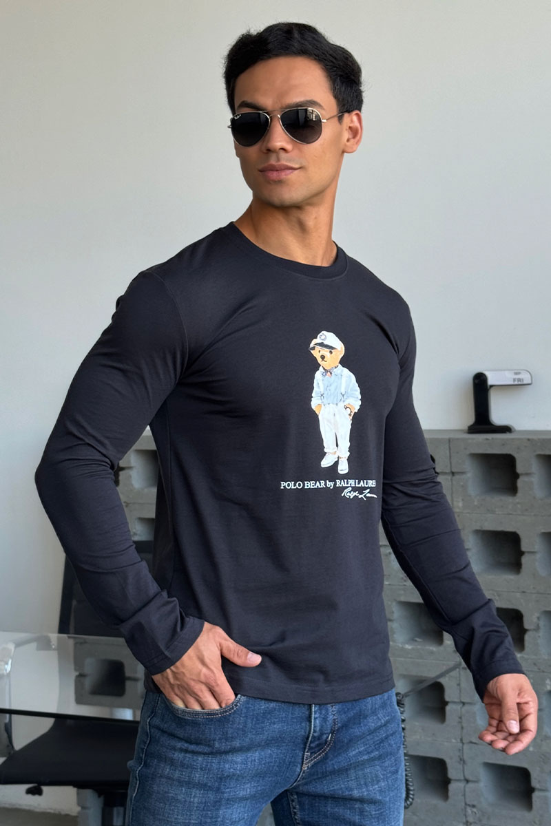 Polo Ralph Lauren Мужской лонгслив "Bear" - Navy