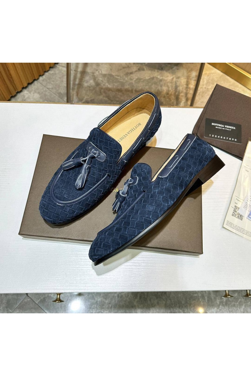 Bоttеgа Vеnеtа Мужские замшевые лоферы Intrecciato - Navy