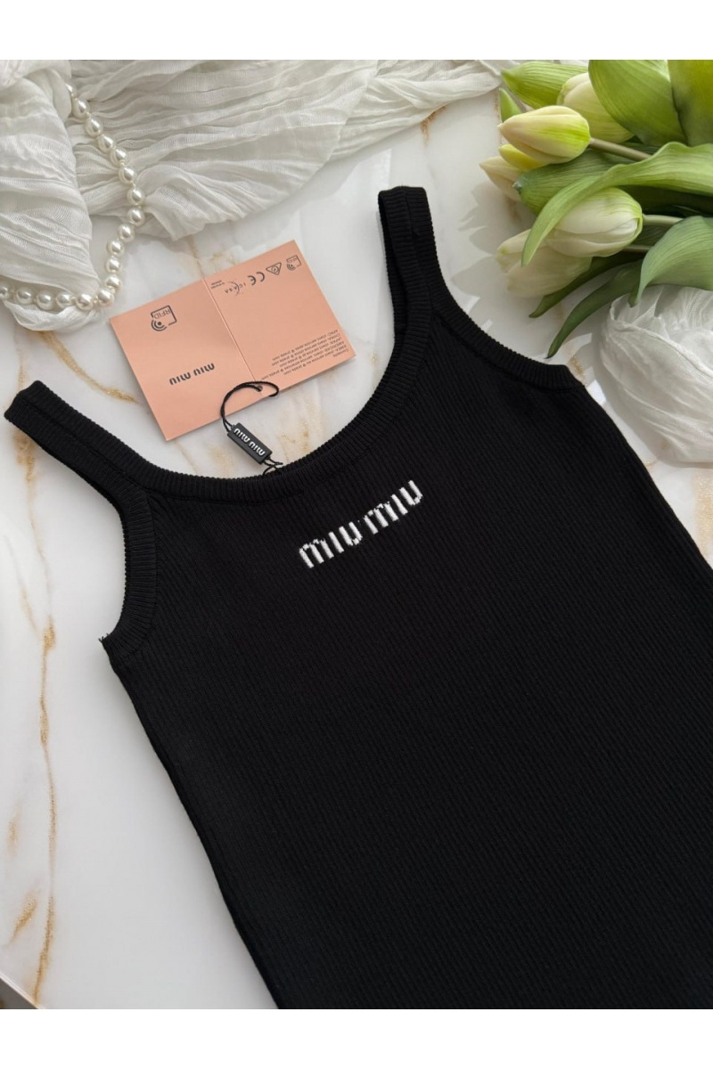 MIU MIU Чёрный женский топ