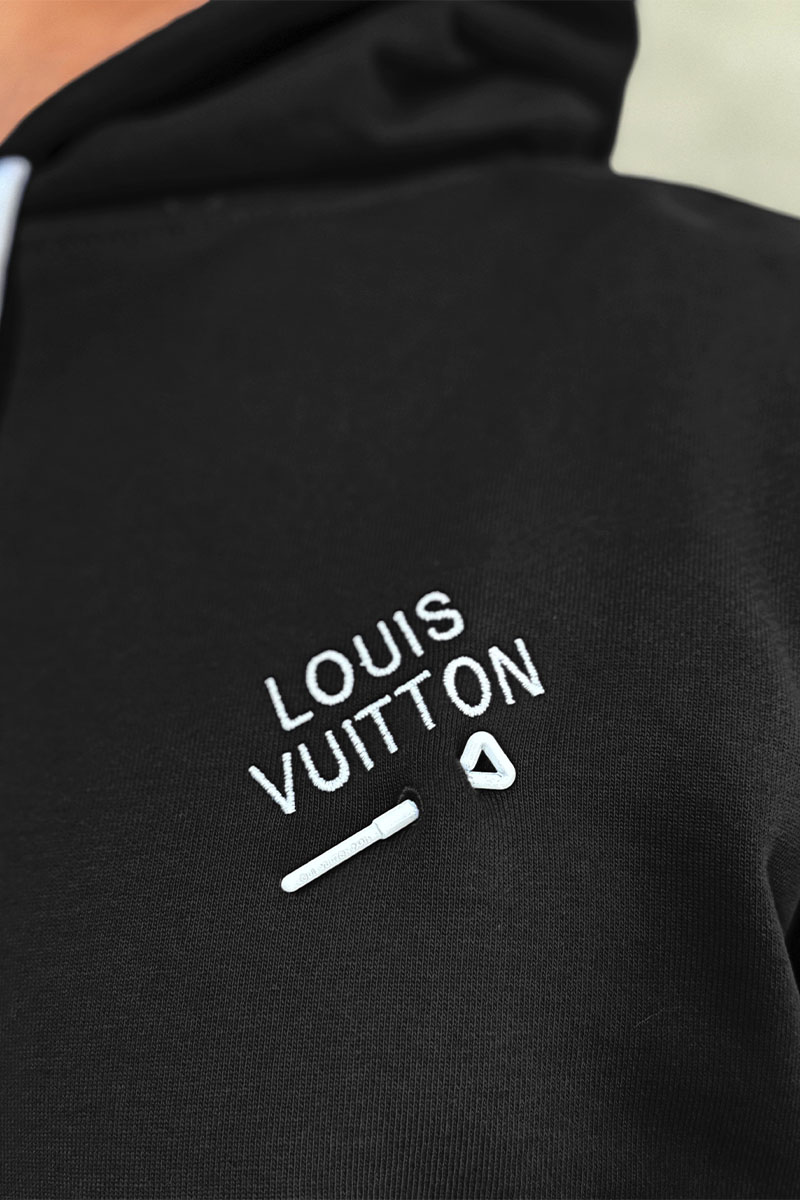 Lоuis Vuittоn Мужское худи чёрного цвета 