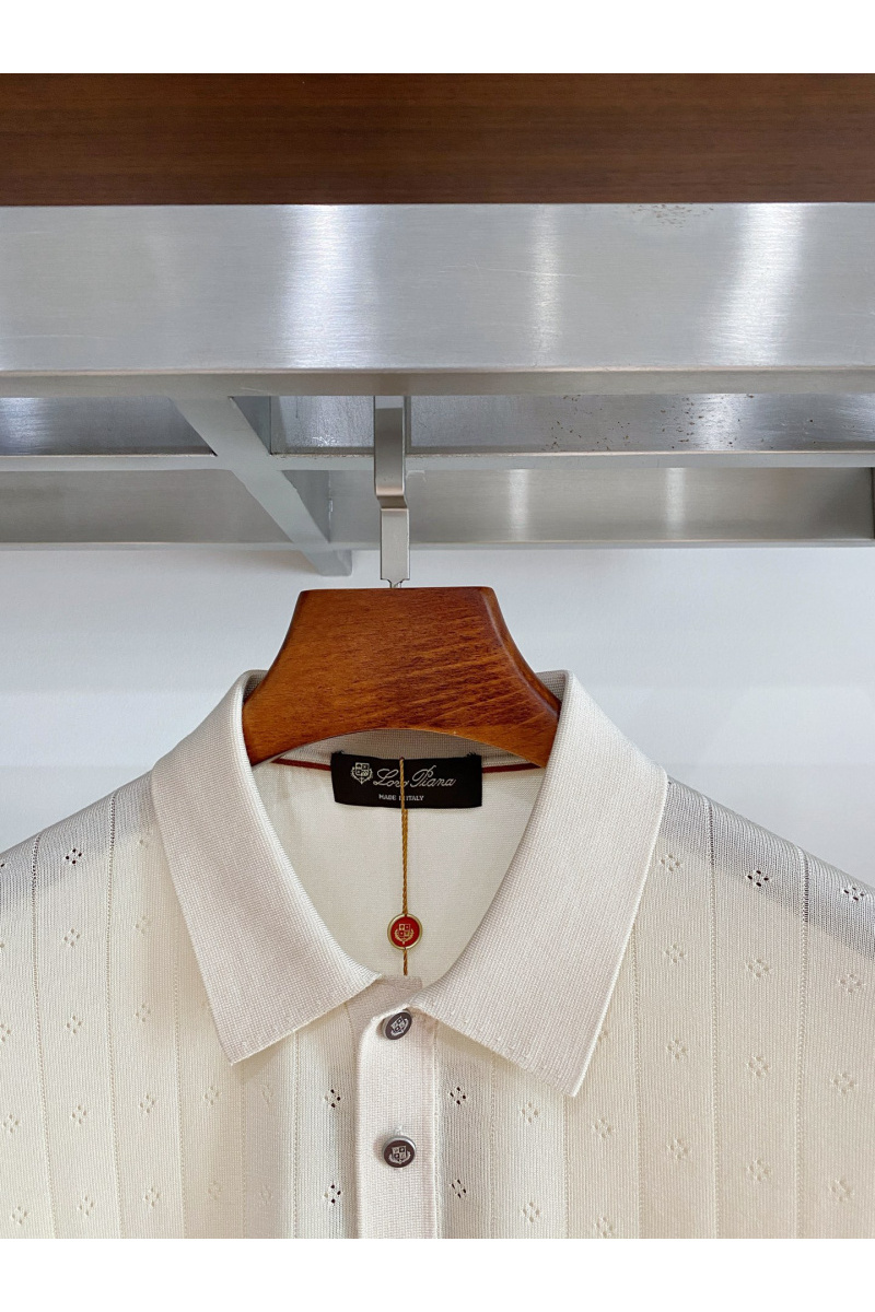 Loro Piana Мужское бежевое поло premium