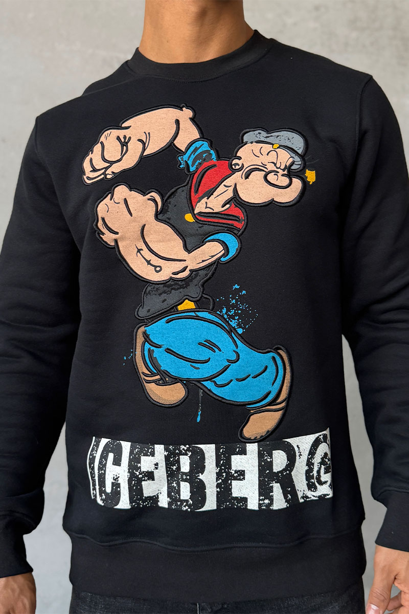 Iceberg Свитшот чёрного цвета Popeye 