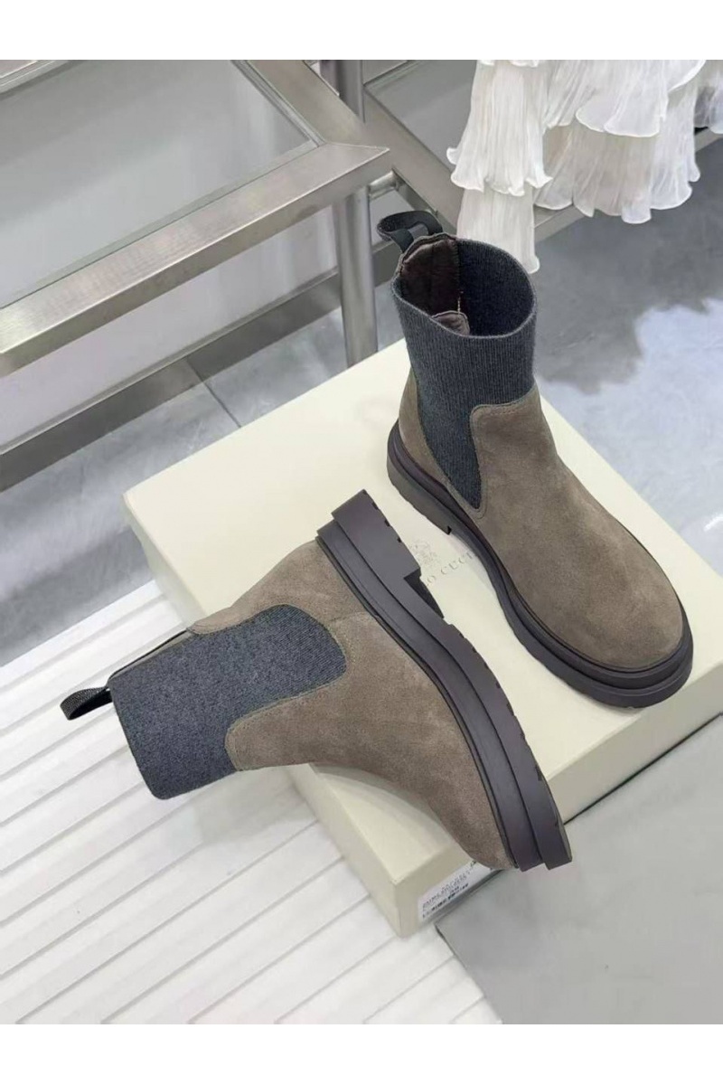Brunеllо Сuсinеlli Женские замшевые сапоги premium - Beige
