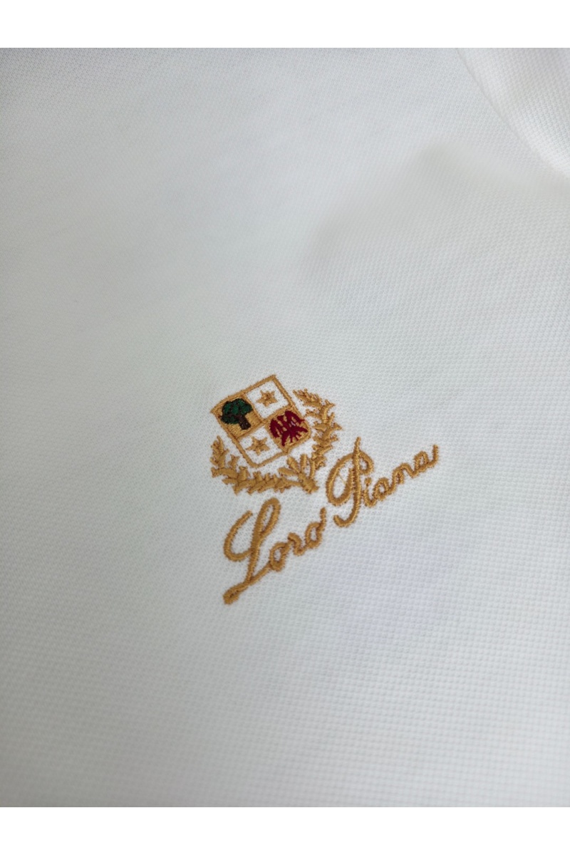 Loro Piana Мужское белое поло premium