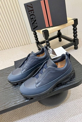 Кожаные кроссовки Triple Stitch Monte - Blue