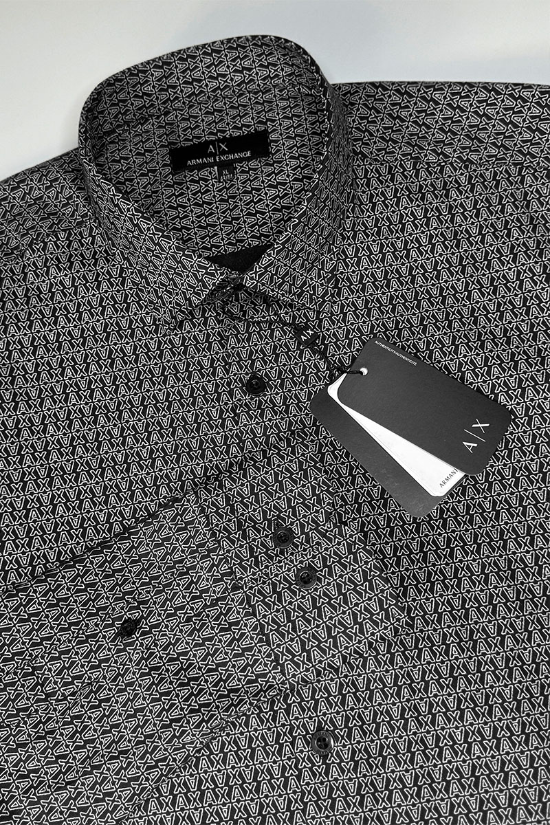 Emporio Armani EA7 Мужская чёрная рубашка