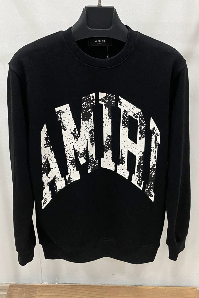 Amiri Мужской чёрный свитшот Collegiate logo-print