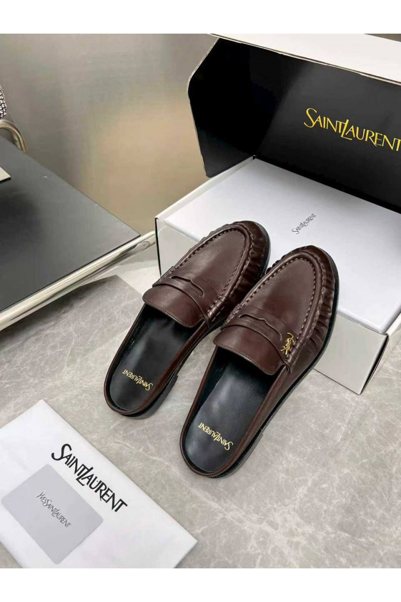 Yves Saint Laurent Женские кожаные мюли premium