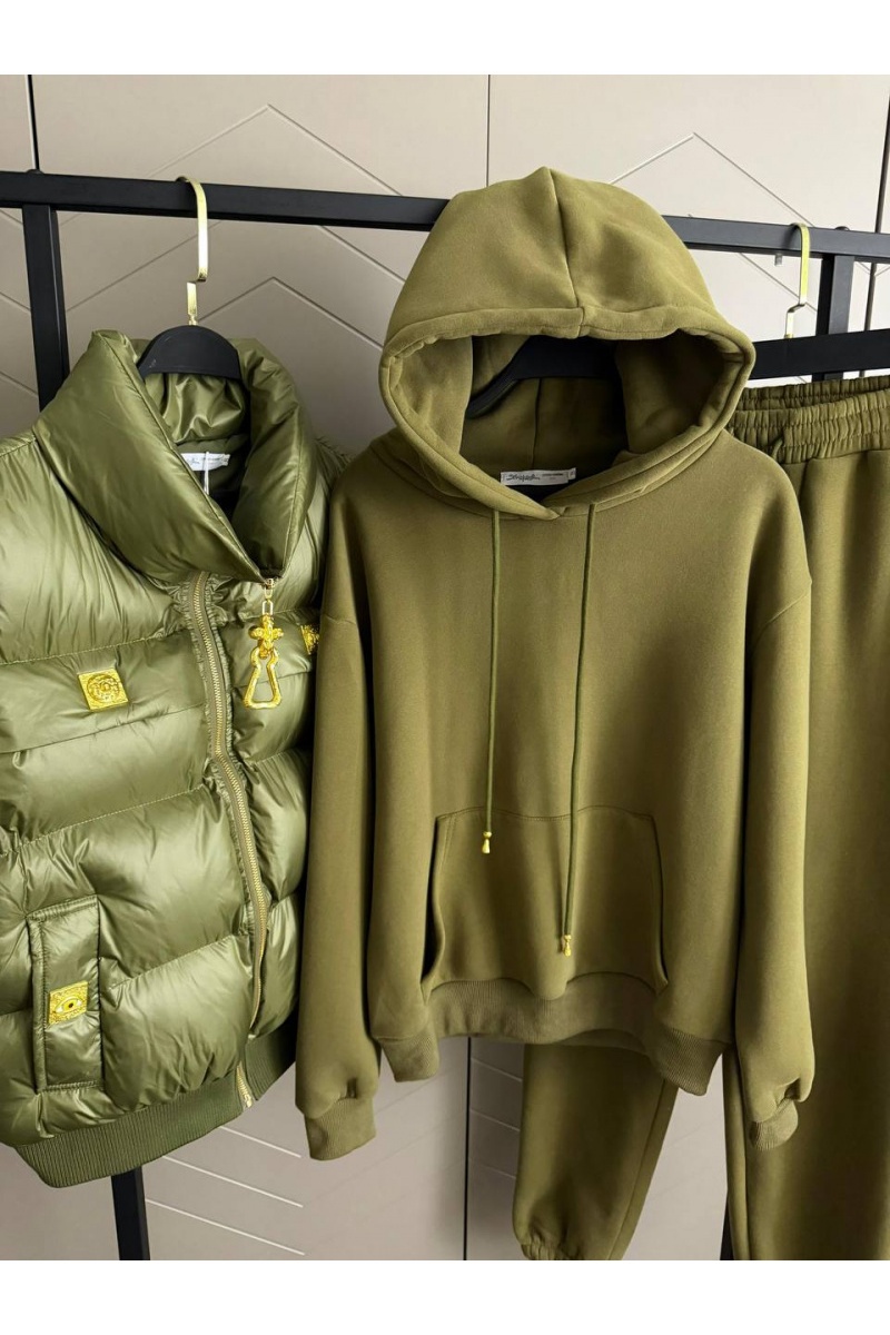 Schiaparelli Женский костюм тройка на флисе Premium - Green
