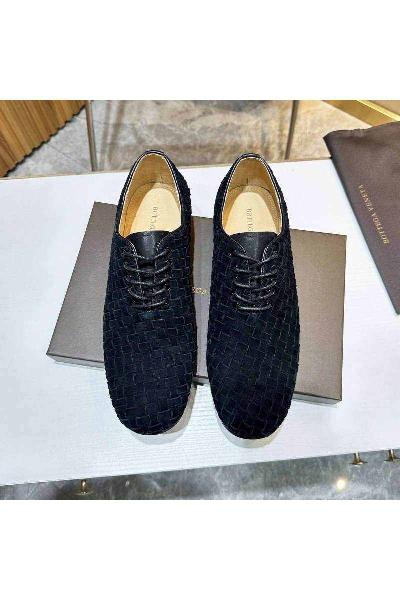 Bottega Veneta Мужские замшевые ботинки Intrecciato - Black