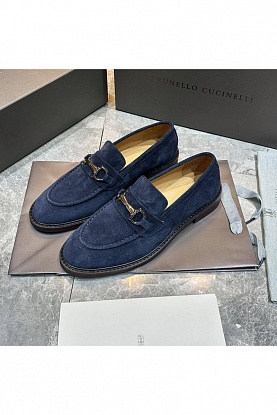 Замшевые лоферы Premium - Blue