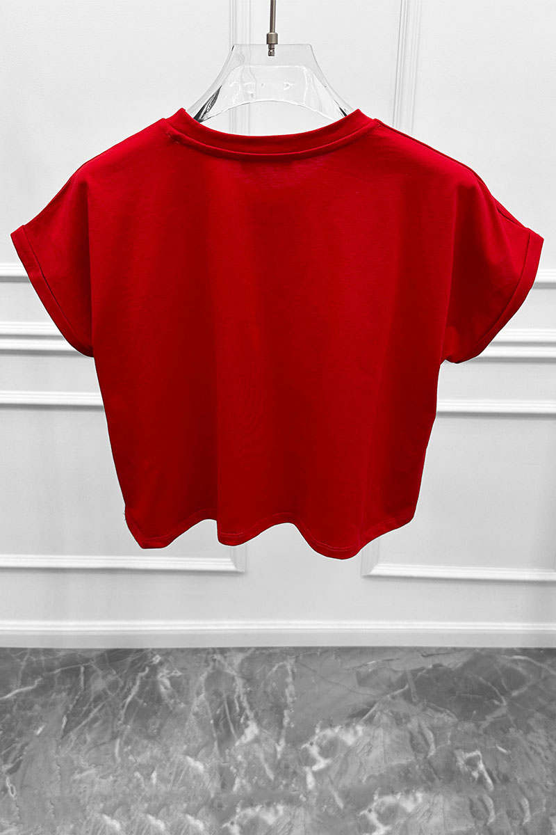 Balmain Женская футболка Paris - Red