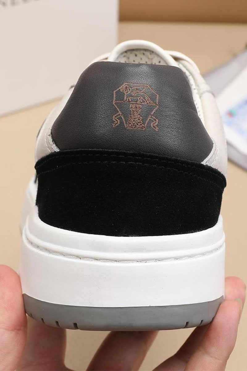 Brunеllо Сuсinеlli Комбинированные кроссовки Solomeo logo - Black / White