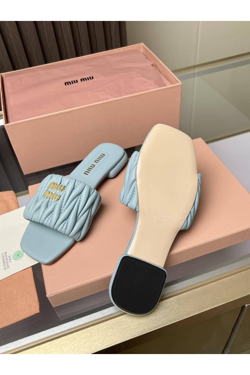 MIU MIU Женские шлёпанцы Premium - Blue