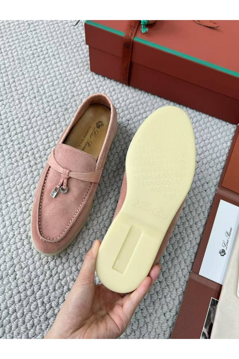 Loro Piana Женские лоферы Summer Charms Walk premium - Pink