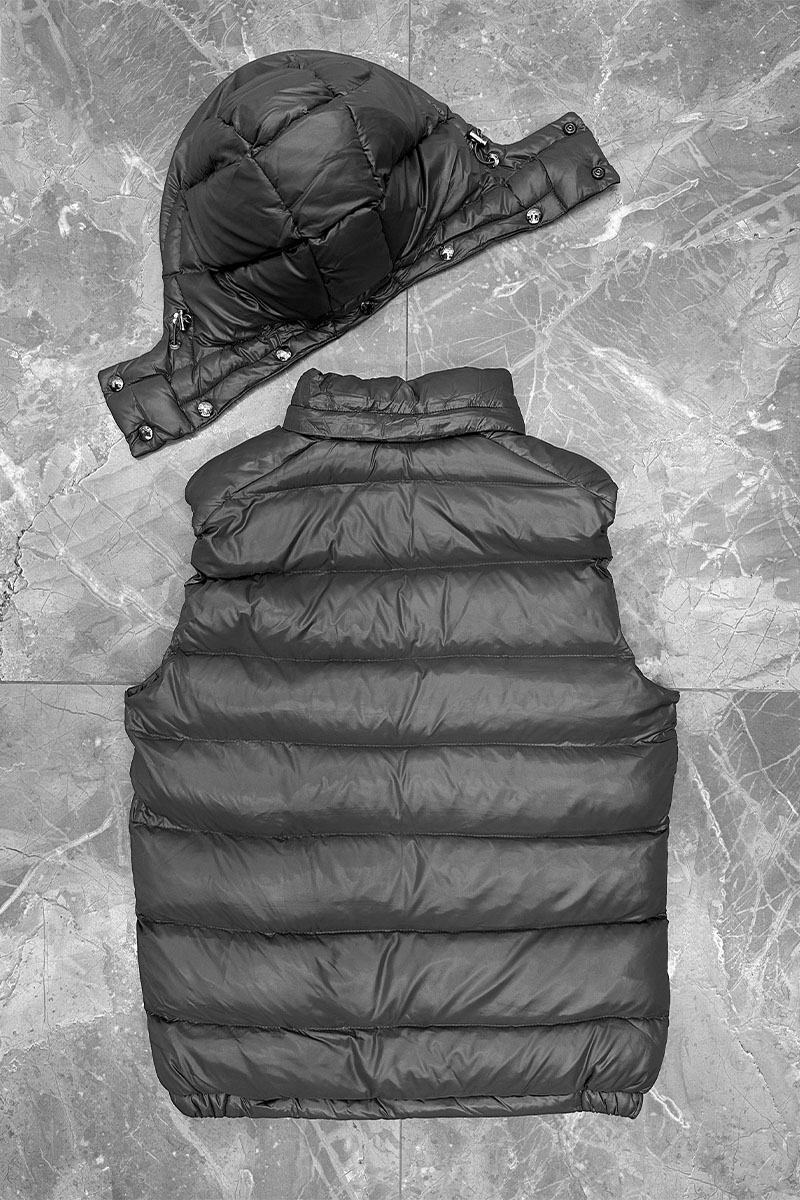 Moncler Мужской жилет logo-patch - Grey 