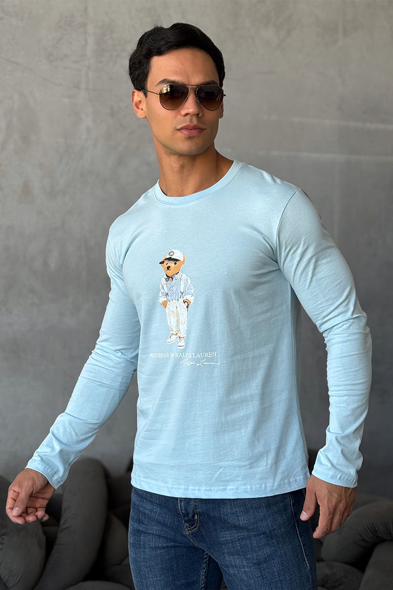 Polo Ralph Lauren Мужской лонгслив "Bear" - Blue