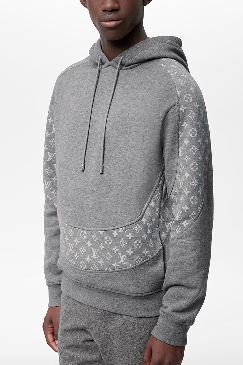 Lоuis Vuittоn Мужское серое худи Monogram Circle 