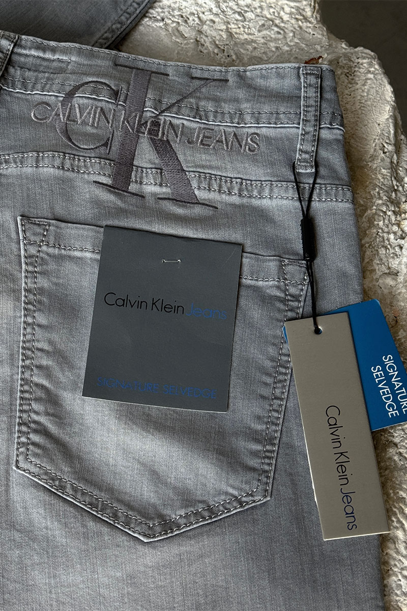 Calvin Klein Мужские джинсы signature selvedge - Grey 