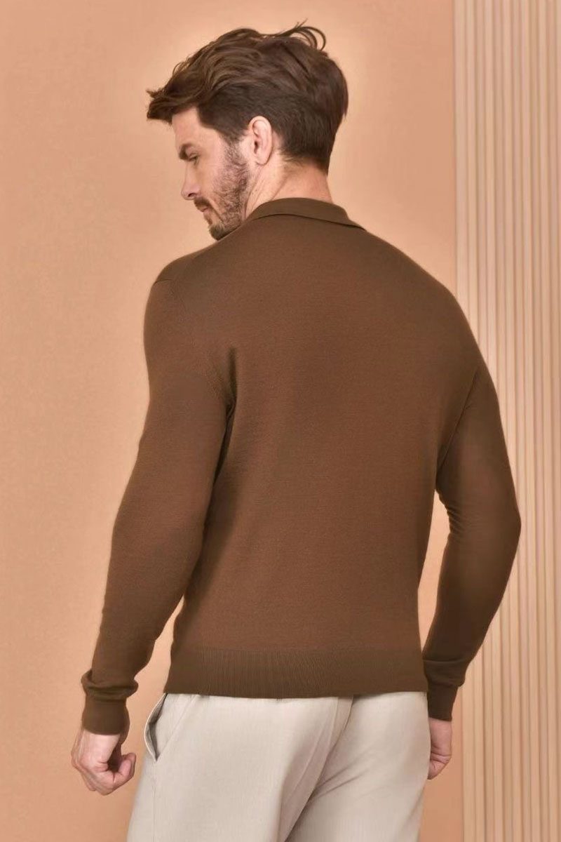 Loro Piana Поло с длинным рукавом Premium - Caramel