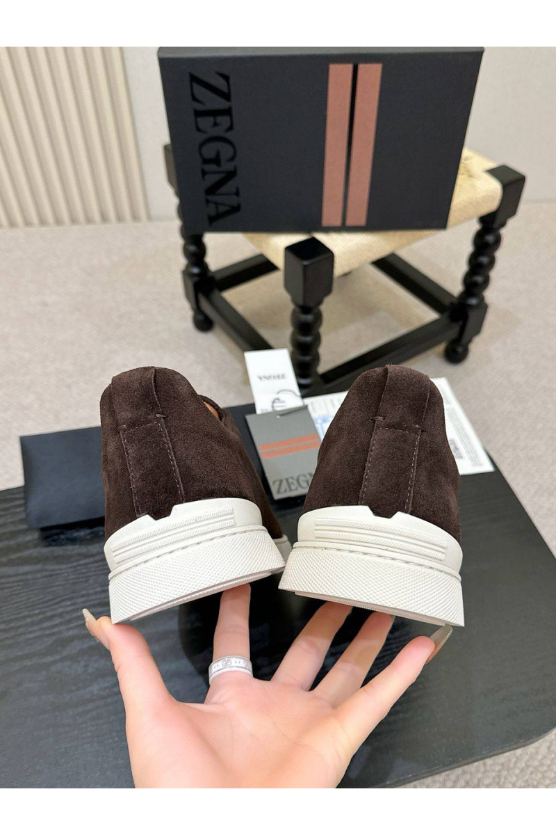 Zegna Мужские кроссовки Triple Stitch - Brown