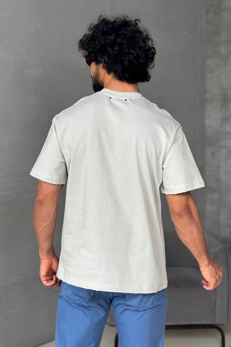 Designer Clothing Мужская серая футболка Golden Goose 