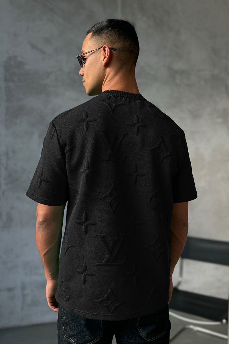 Lоuis Vuittоn Оверсайз футболка Embossed Monogram - Black