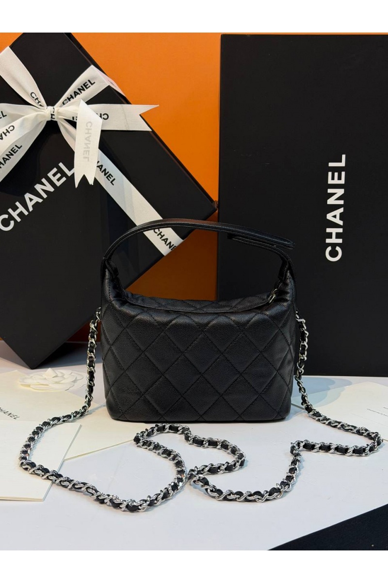Chаnеl Кожаная сумка premium 18x12x6 см
