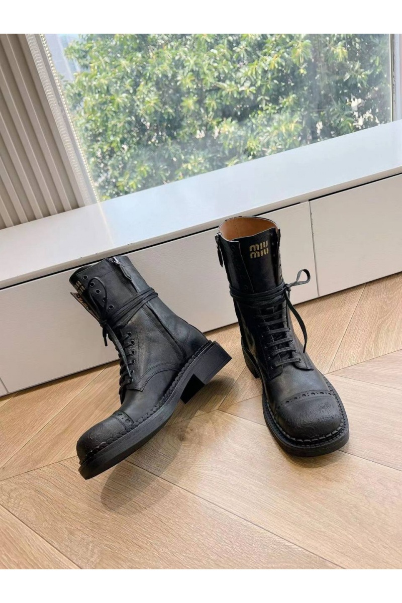 MIU MIU Женские ботинки Premium - Black