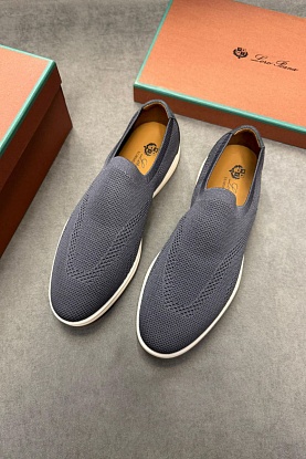 Мужские текстильные лоферы Loro Piana
