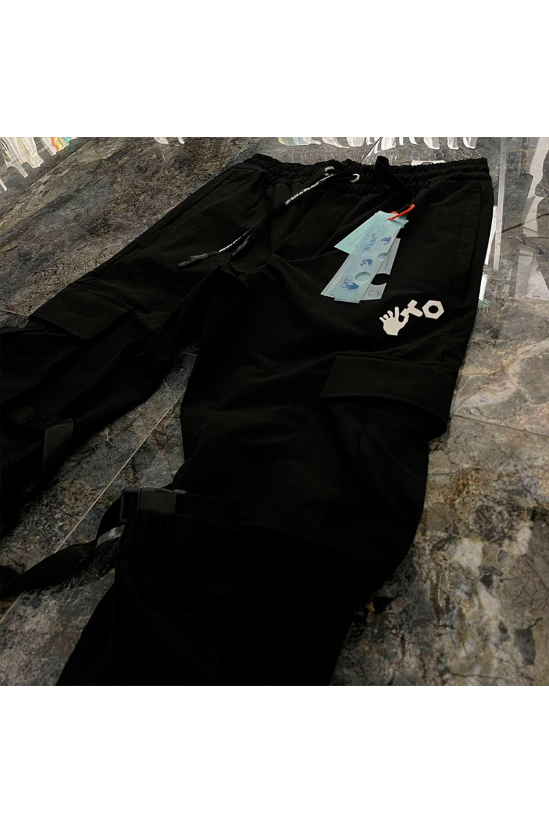 Off-White Мужские чёрные джоггеры 