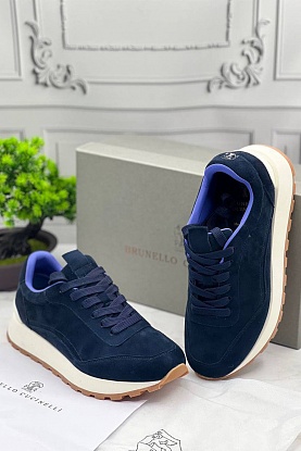 Мужские замшевые кроссовки Brunello Cucinelli