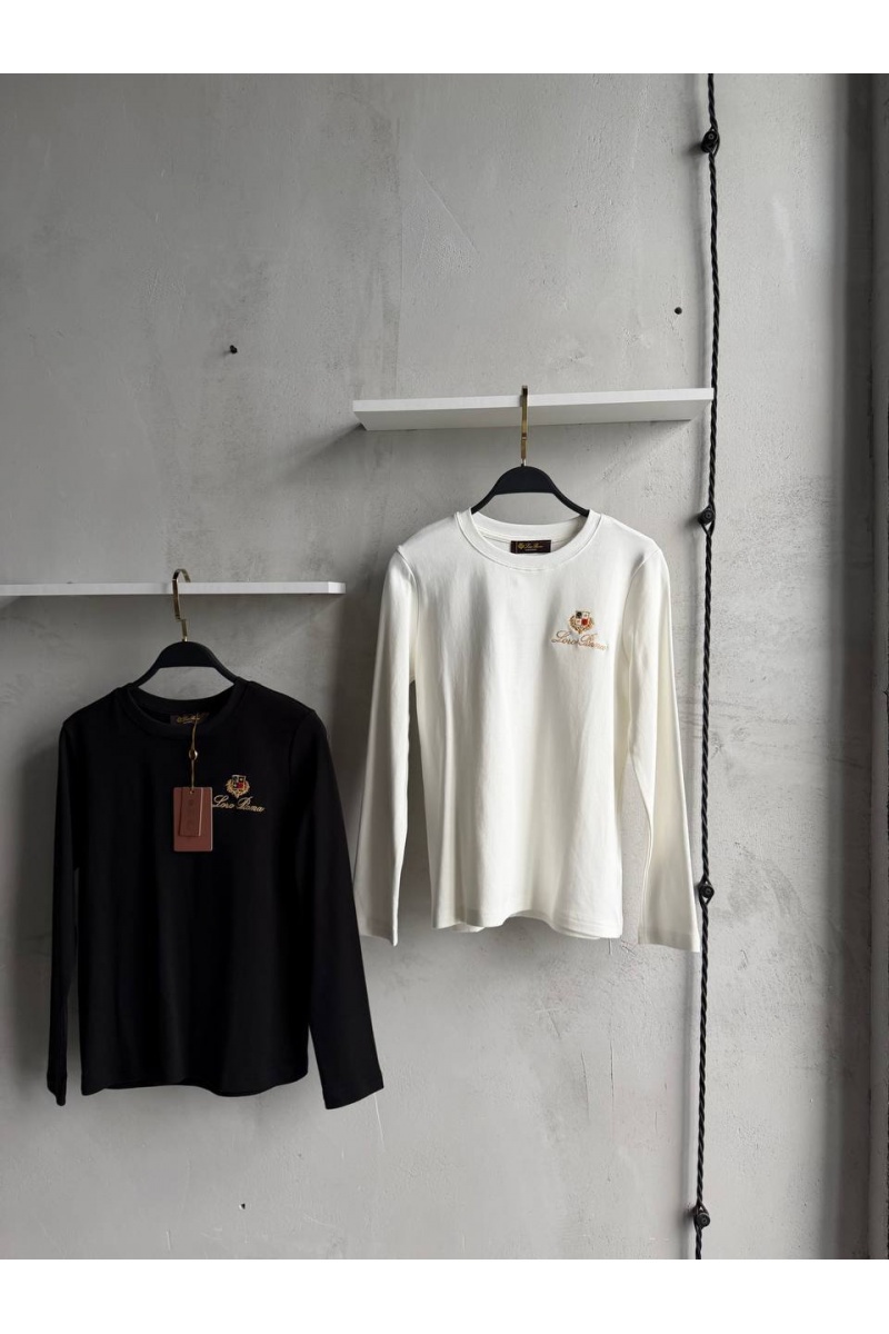 Loro Piana Белый женский лонгслив premium