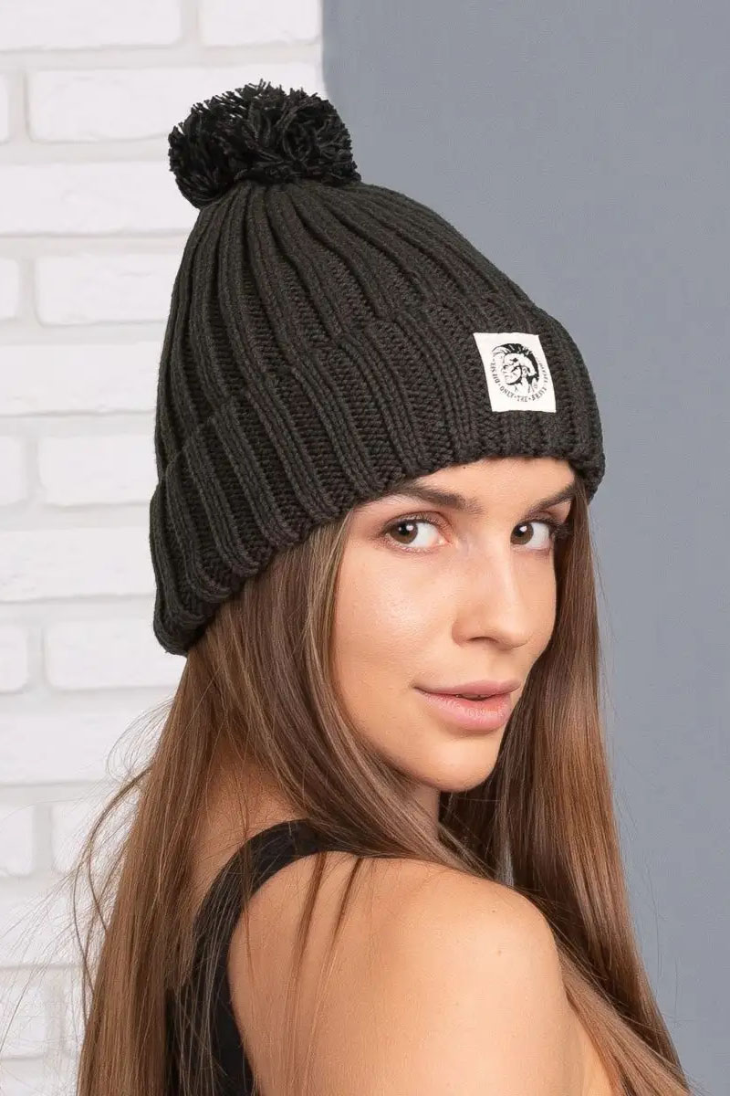 Diesel Шапка logo-patch - Khaki