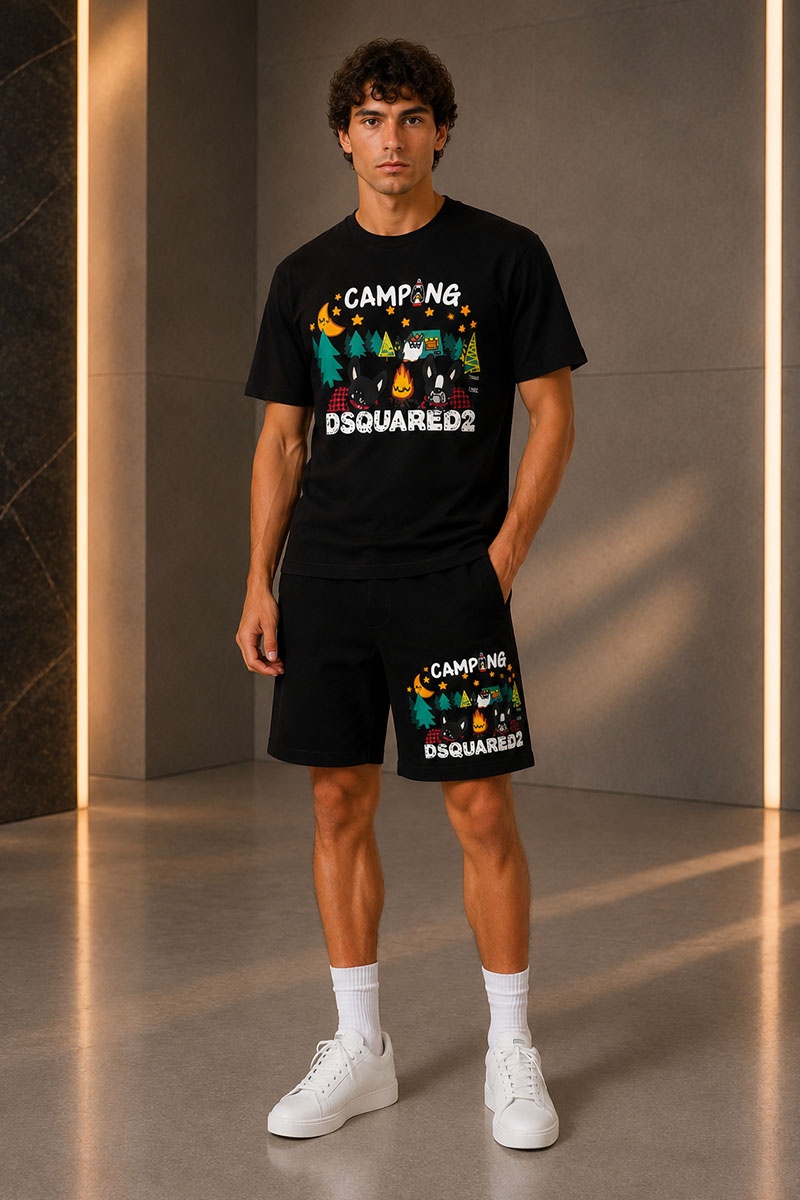 Dsquared2 Мужские шорты "Camping" - Black